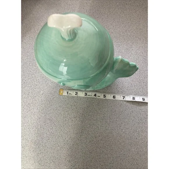 Port Phillip Shore Line Teal Whale Ceramic Cookie Jar Salt Water Marine Mammals - Picture 9 of 10